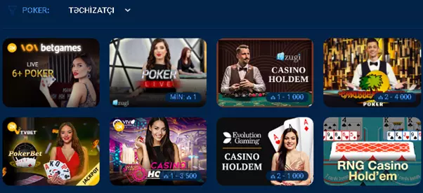 Azərbaycanın Mostbet kazinosunda poker